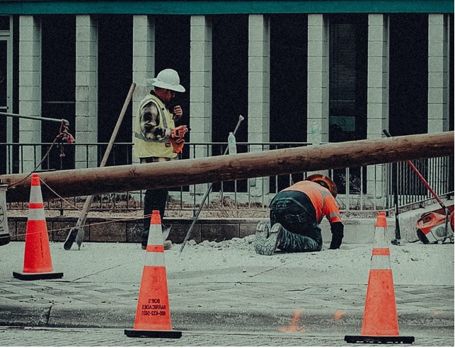 Cement truck closeup